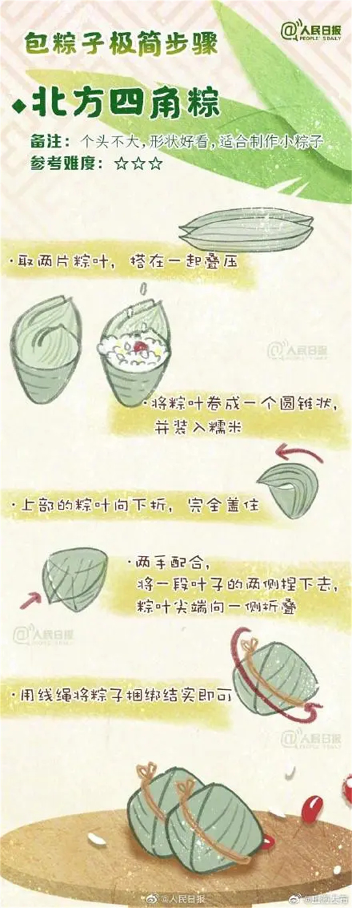 长这么大才知道粽子还可以这样包，端午必备包粽子教程转发收藏，学会了露一手！