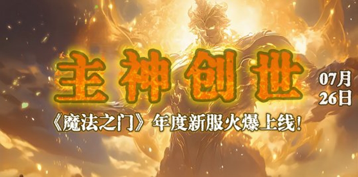 魔法之门，一款陪伴无数玩家走过青春岁月的经典西方魔幻MMORPG，今日14:00将迎来全新服务器——“主神创世”！