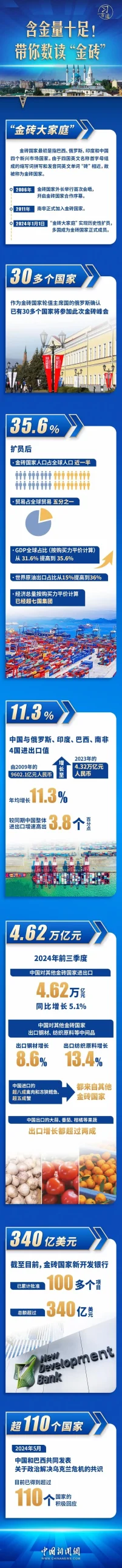 金砖扩员后的首次领导人会晤：含金量十足 带你数读“金砖”