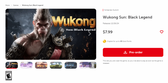 Nintendo Switch 2d平台冒险游戏Wukong Sun: Black Legend《悟空：黑传说》上架“ class=