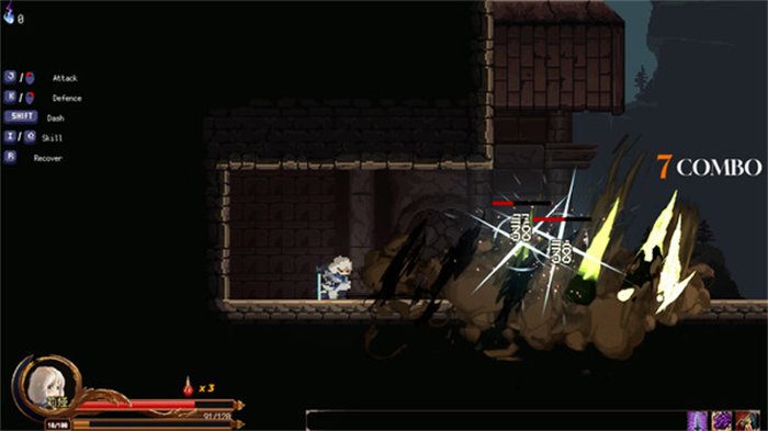 横版像素风2D动作肉鸽游戏《巨神的遗址》Steam游戏平台开启playtest